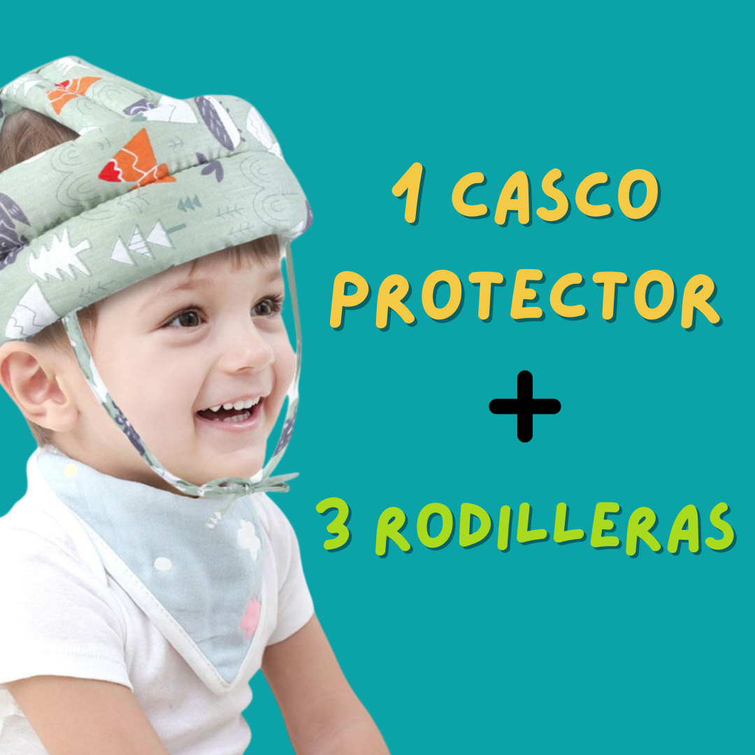 Combo proteccion Casco mas Rodillera X3